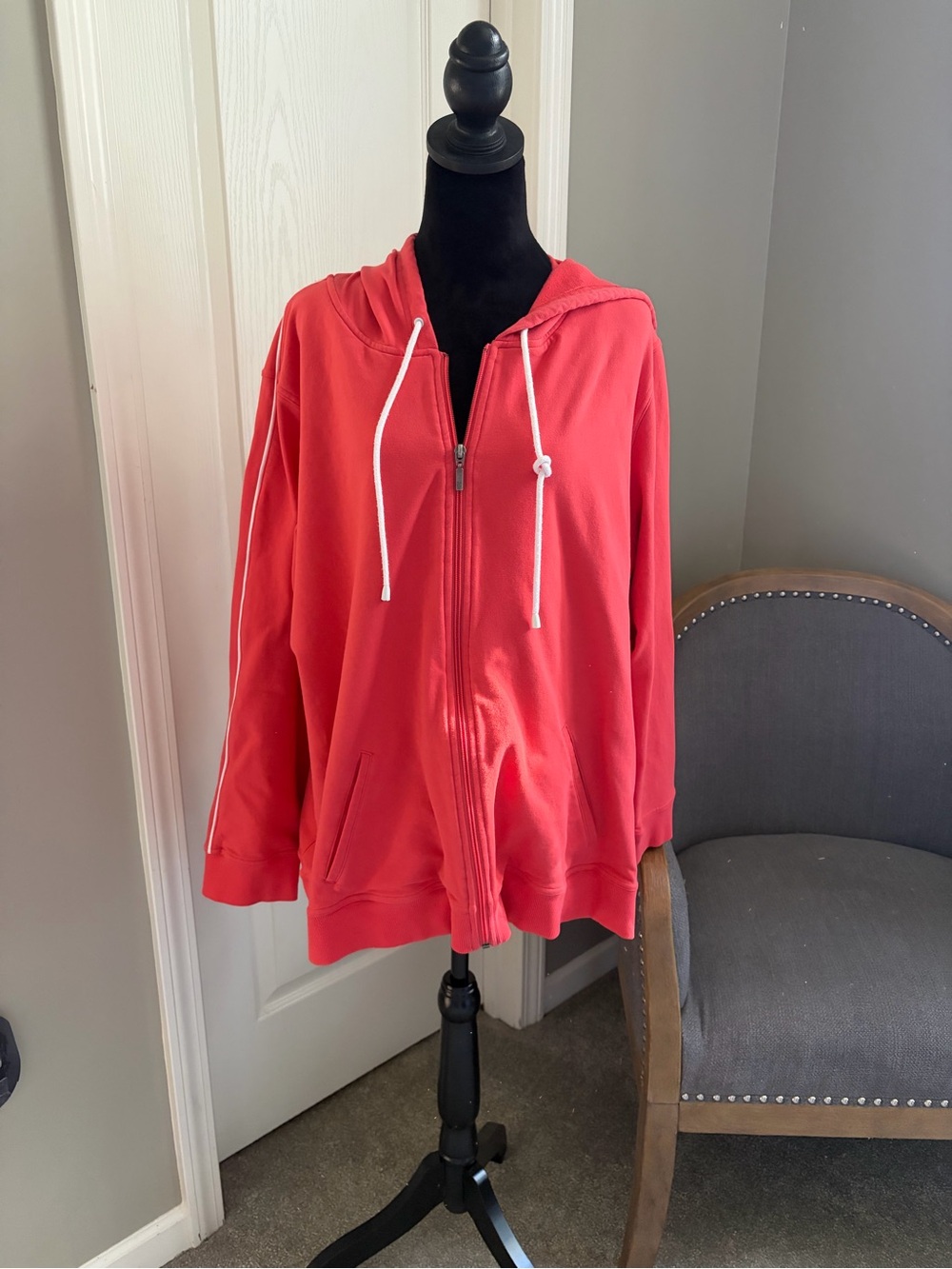 Liz Claiborne Coral Zip Hoodie Jacket